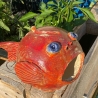 ceramic bird feeder handmade deep sea frogfish