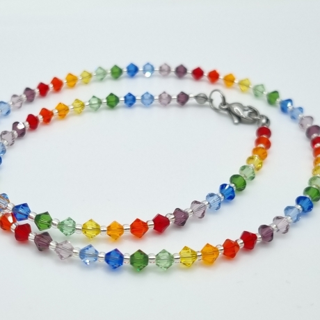 Kette Regenbogen Swarovski® Kristalle  (766)