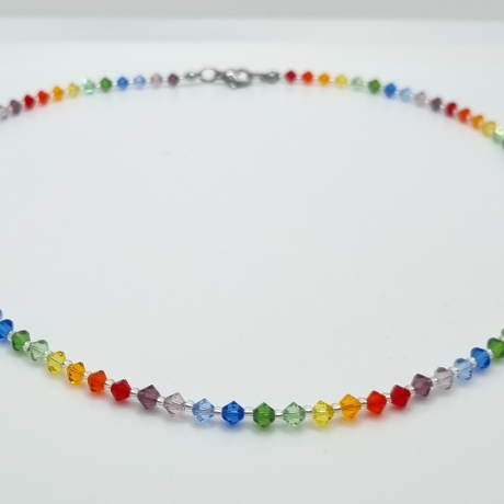 Kette Regenbogen Swarovski® Kristalle  (766)