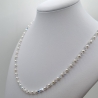 Kette Perlen Weiß Perlenkette Pearls und Kristalle (767)