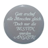 Button 50 mm mit Anstecknadel Spruch Gott Angler