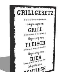 Holzschild-Shabby Grillgesetzt