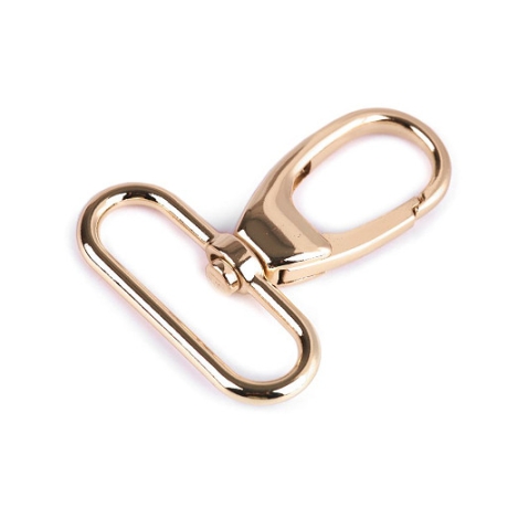 2x Karabinerhaken 40 mm / 38 mm gold -neu-
