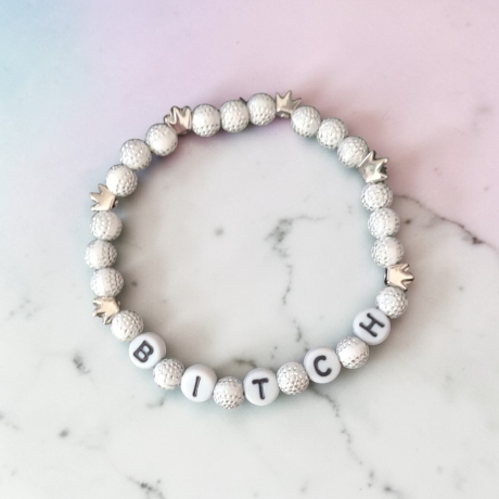 Perlenarmband BITCH