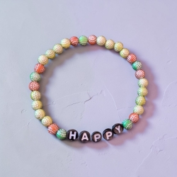 Perlenarmband HAPPY