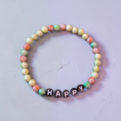 Perlenarmband HAPPY