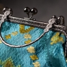 Handgefertigte Jacquard-Tasche – Goldgelb & Türkis mit Ornament