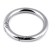 2x Rundkarabiner silber 40mm / 32mm Taschenring