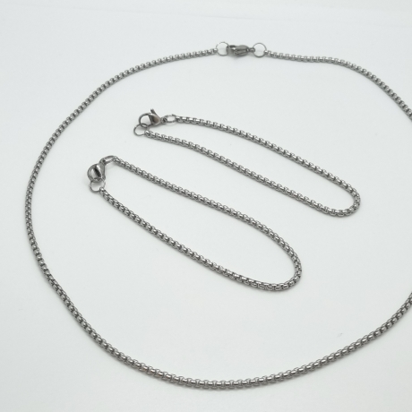 Set Edelstahl Kette und 2 Armbänder (794)