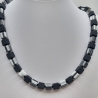 Kette Polaris Schwarz / Weiß Zebra gestreift Polariskette (795)
