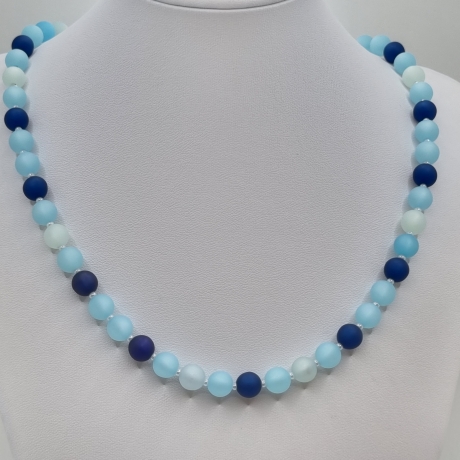 Kette Polariskette Perlen Blau (798)