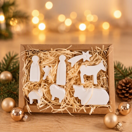 Mini-Krippe,Weihnachtskrippe,Weihnachten,Wichteln,Mitbringsel