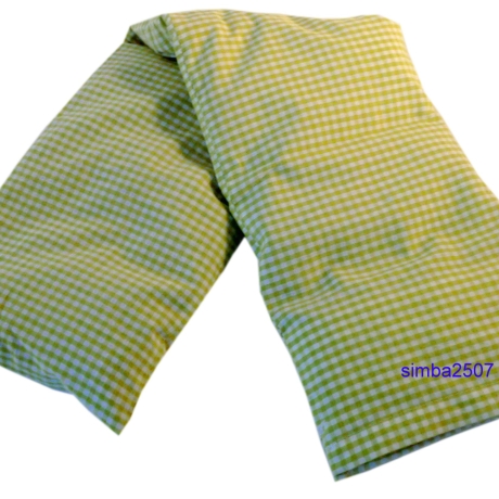 Wärmekissen 7 Kammer Raps 60x15 cm mit Inlett & Bezug grün weiß