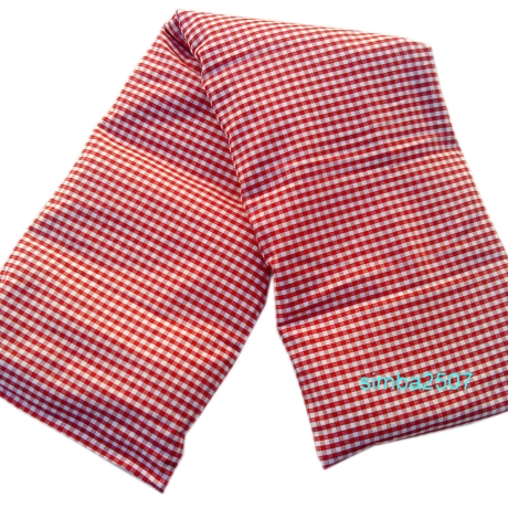 Wärmekissen 7 Kammer Raps 60x15 cm mit Inlett & Bezug rot weiß
