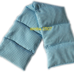 Wärmekissen 7 Kammer Raps 60x15 cm mit Inlett & Bezug türkis weiß