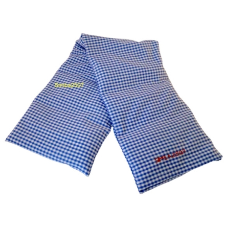 Wärmekissen 7 Kammer Raps 60x15 cm mit Inlett & Bezug blau weiß