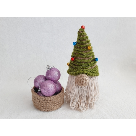 Handgefertigter Wichtel-Weihnachtsbaum mit Innenfach für Geschenk