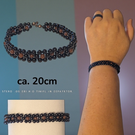 Perlenarmband Blumenmuster