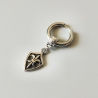 Mono Ohrring, Herrenohrring, Mittelalter, Fleur de Lis, Edelstahl