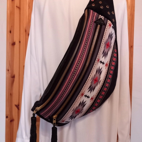 XXL Banana Bag, Cross Body Jeans Bag upcycling