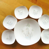 Vintage♡50er Schalen-Set♡Seltmann Weiden♡Gräserdekor♡