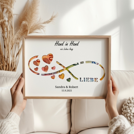 Personalisiertes Hochzeitsgeldgeschenk – Eleganter Bilderrahmen