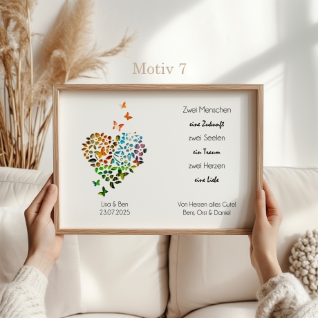 Personalisiertes Hochzeitsgeldgeschenk – Eleganter Bilderrahmen