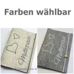 Mutterpass-Hülle aus 100% Wollfilz