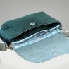kleine Umhängetasche Damen/grüne Cord Tasche/Clutch/Handtasche