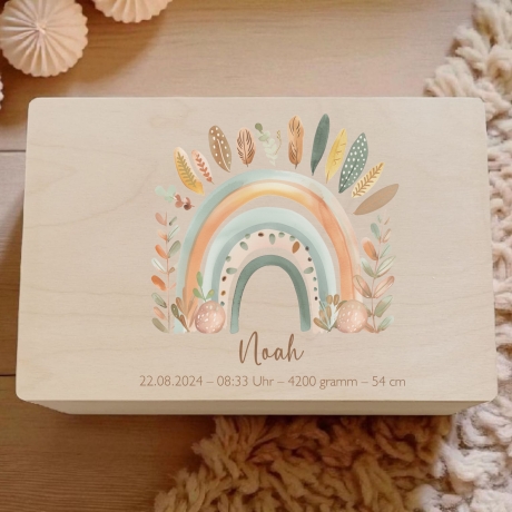 Erinnerungsbox Regenbogen Einschulung Geburt Geburtstag Taufe