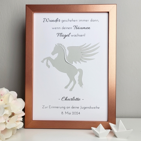 personalisiertes Geldgeschenk zur Konfirmation - Motiv Pegasus