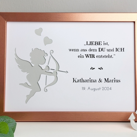 personalisiertes Geldgeschenk - Amor - zur Hochzeit