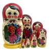 8-er Matroschka klassisch, Handarbeit, 22 cm, neu