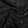 Stoff elastische Spitze Stretch Spitzenstoff Blumenmuster schwarz