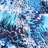 Stoff Viskose Jersey Abstrakt Muster marine blau türkis weiß