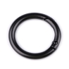 2x Rundkarabiner schwarz 34mm / 25mm Schlüsselring Taschenring 