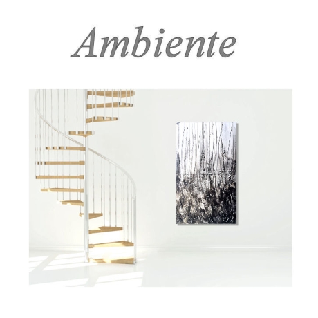 MK1 Art Bild Leinwand Abstrakt Kunst Malerei Acrylbild schwarz