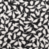 Stoff Viskose Jersey mit Vögel Design schwarz weiß Kleiderstoff
