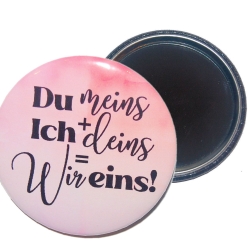 Liebesspruch Taschenspiegel 59 mm Metall Liebe 