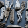 Treibholz Schwemmholz Driftwood 30 größere Minis  11-17cm *E10*