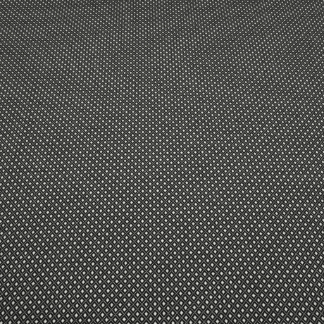 Stoff Stretch Feinstrick Jacquard kleine Raute schwarz wollweiß