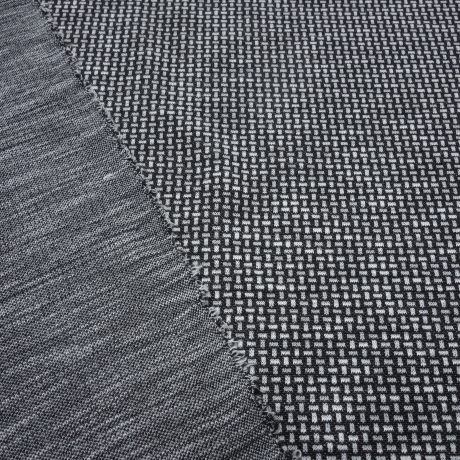 StoffStretch Feinstrick Jacquard kleingemustert schwarz weiss