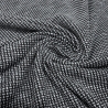 StoffStretch Feinstrick Jacquard kleingemustert schwarz weiss