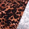 Stoff Viskose Jersey Leo Tierprint schwarz braun beige rosé