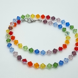 Kette Regenbogen Bunte  Kristalle  (804)