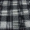 Stoff schwerer Mantelstoff Karo Glencheck Design schwarz hellgrau
