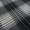 Stoff schwerer Mantelstoff Karo Glencheck Design schwarz hellgrau