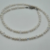 Kette Perlen Weiß Perlenkette Pearls und Kristalle (805)