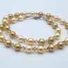 Kette und Armband Perlen Gold (591)