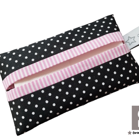 TATÜTA Taschentüchertasche Pünktchen schwarz weiß 